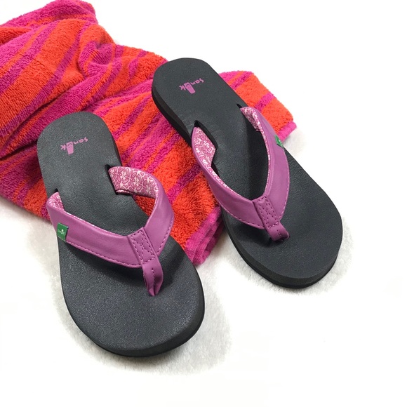 Sanuk Yoga Mat Flip Flops Sz. 6 - Picture 1 of 5